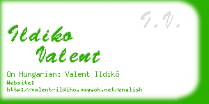 ildiko valent business card